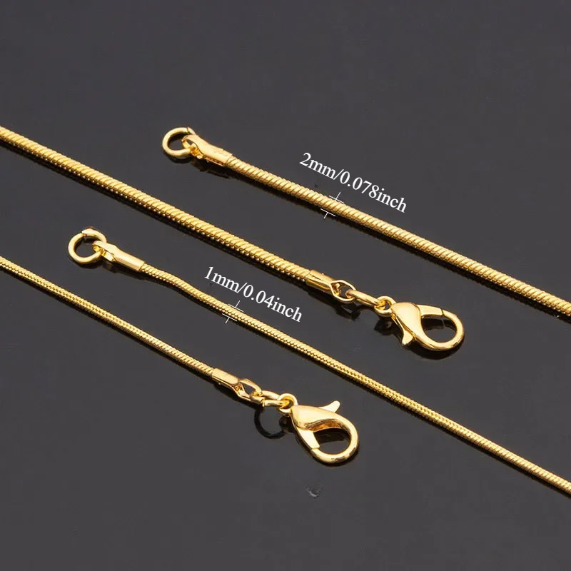 2mm Stainless Steel Snake Necklace Titanium Jewelry Gift
